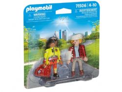 PLAYMOBIL DUO PACKS - SECOURISTE AVEC BLESSÉ #71506 (0524)